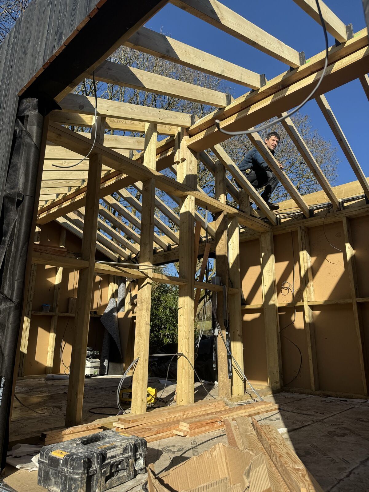 Timber frame – Off-grid timber new build, Smeeth, Kent, photo 2