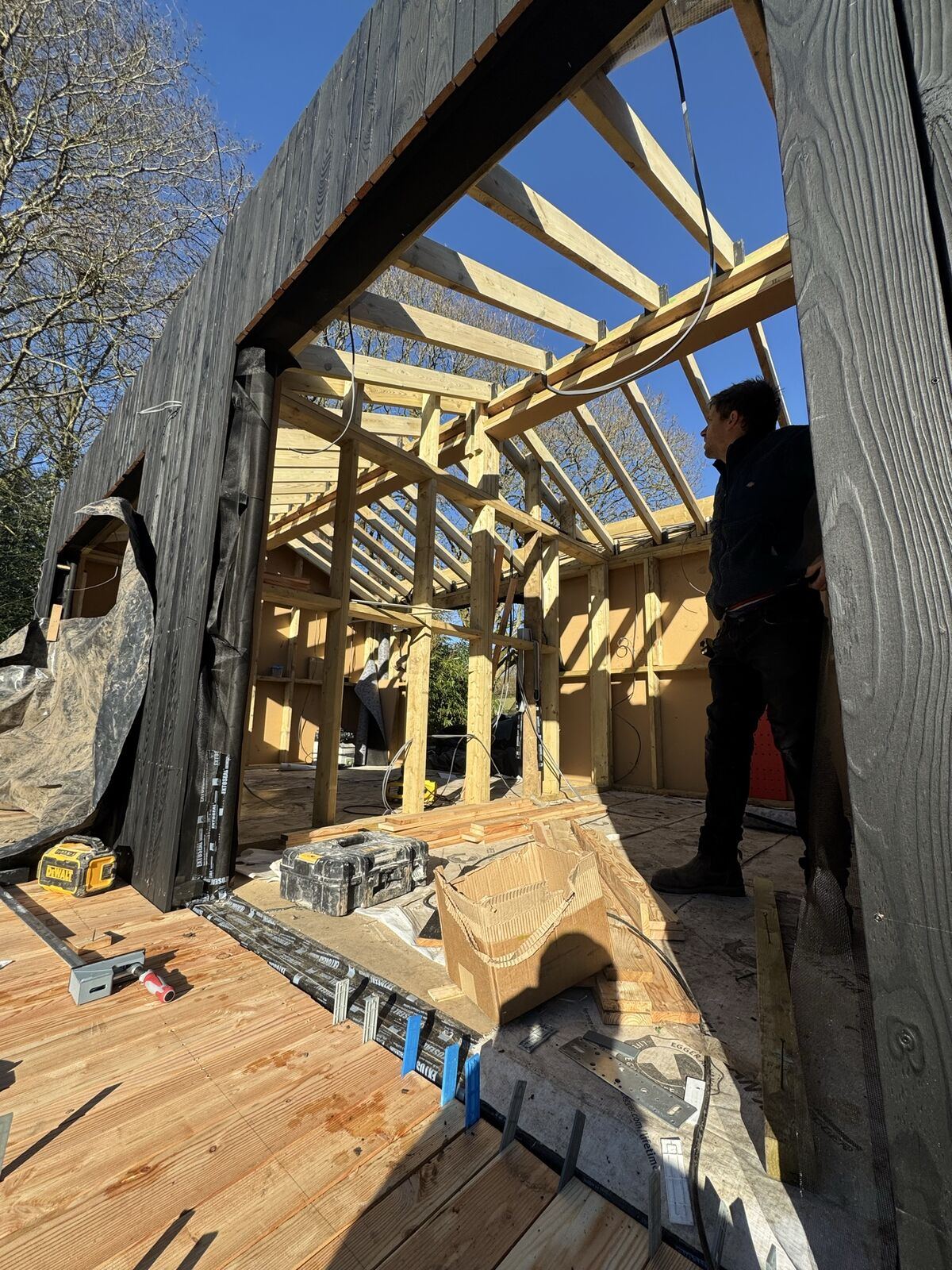 Timber frame – Off-grid timber new build, Smeeth, Kent, photo 3
