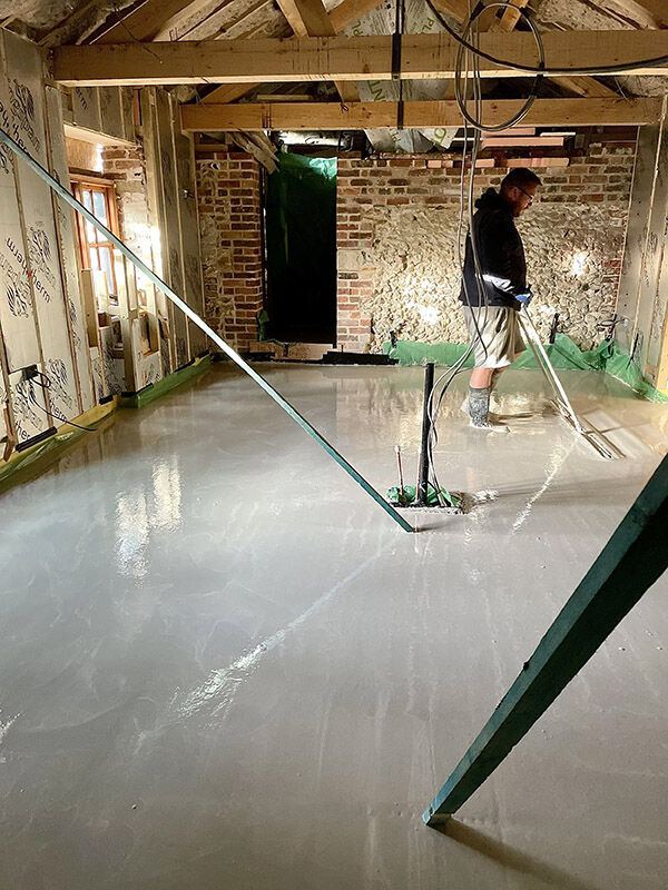 Underfloor heating – Sheep shed conversion, Kent, photo 3