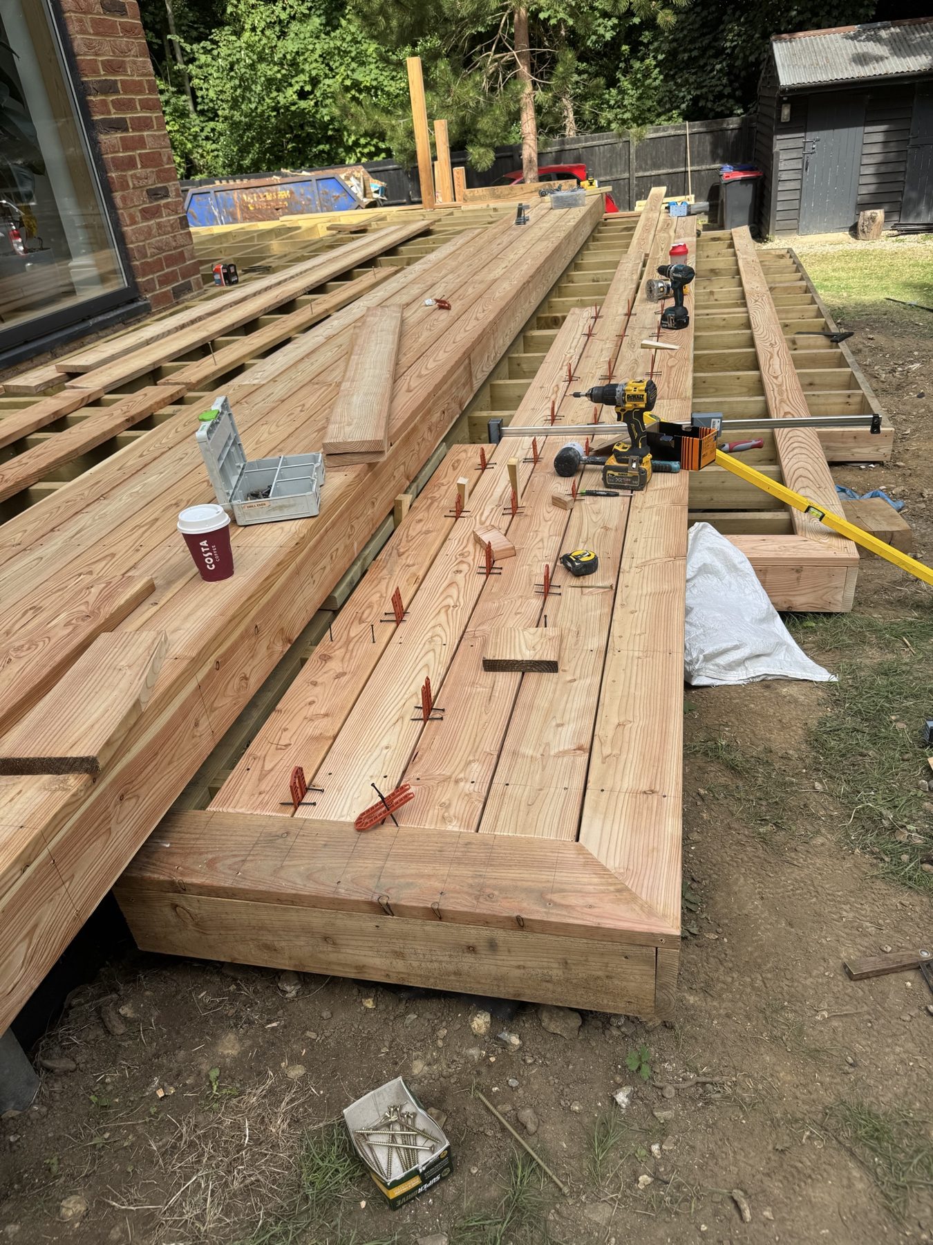 Building a timber deck frame – USFEW, Kent